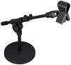 Kingjim SPMS2-BK Speaker and Microphone Compatible Desktop Stand, Black