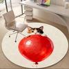 1PC Kitten Balloon Office Round Area Rug,  Mat Suitable ForOffice, Under Office Chairs Bedroom Living Room Home Decor, Room Deco