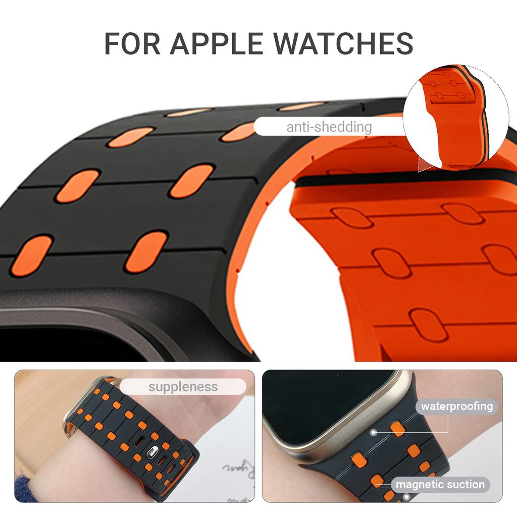 Силиконовый ремешок Для Apple watch Ремешок 45мм 41мм 44мм 49мм 40мм 38 42мм 46мм браслет correa iwatch Серия 10 9 8 7 6 5 3 SE Ultra