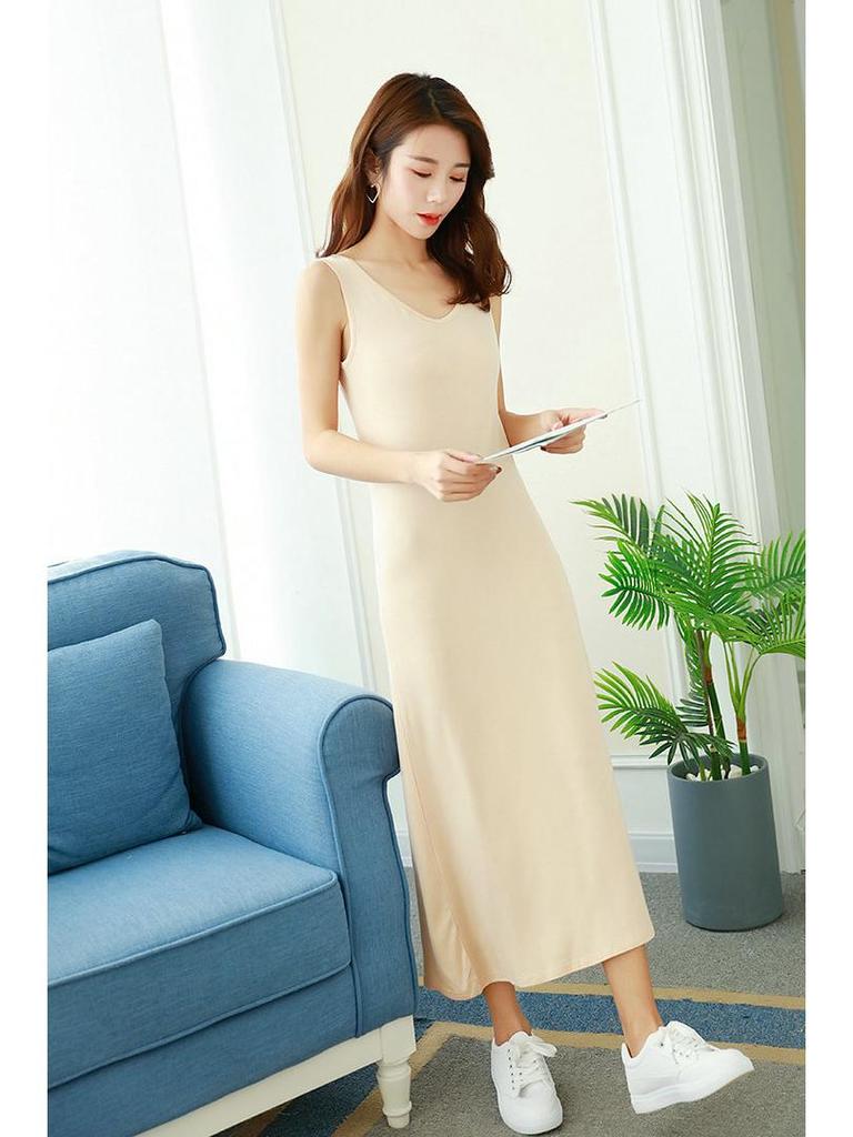 Женское летнее платье-жилет А-силуэта из хлопка - свободный крой, юбка средней длины, большой размер