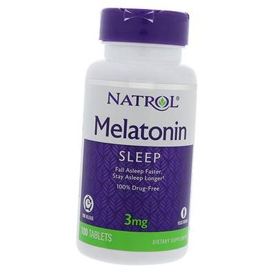 Мелатонин, постепенное высвобождение, Melatonin Time Release 3, 100таб (72358005)
