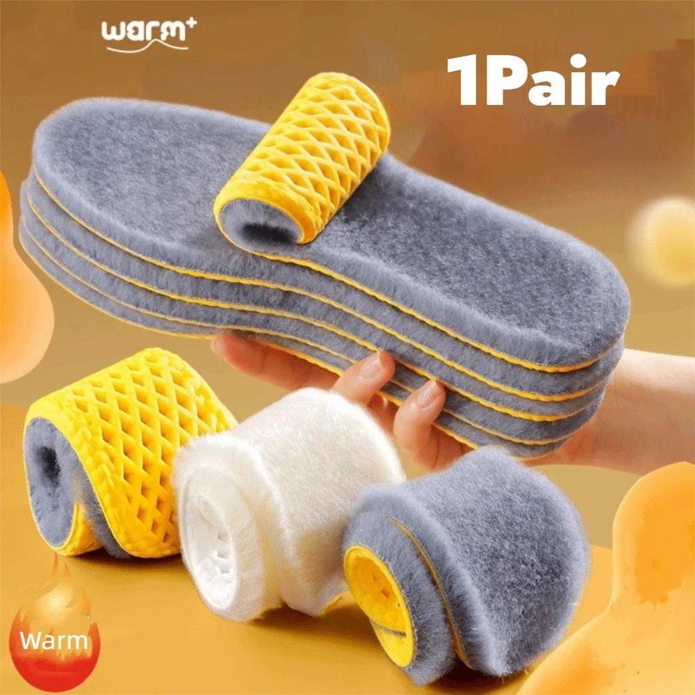 Self Heated Cashmere Snow Boots Insoles Thicken Sports Inserts Soft Warm Plush Insoles  Men