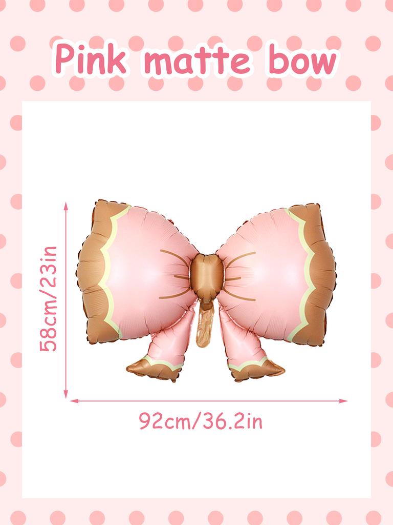 3 шт. розовых шара в форме банта, детский душ, день рождения, украшение вечеринки, годовщина, украшение вечеринки