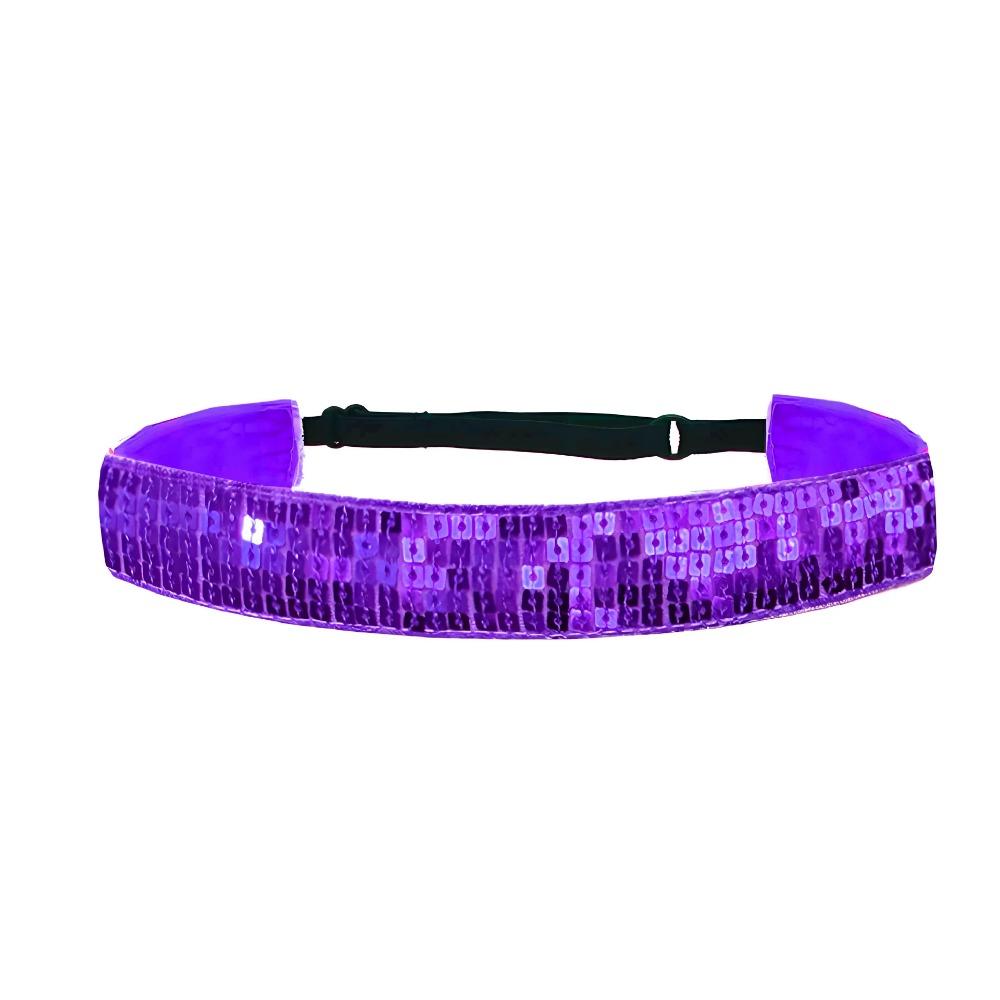 1 PC. Available in Multiple Colors. Ladies' Headband. Sequin Headband. Suitable for Sports and Yoga. Anti-slip. Adjustable. Elas