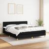 3140867 vidaXL Divan Bed with Mattress Black 160x200 Cm Fabric