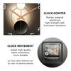 Artistic Geometric Wall Clock Black & Rose Golden Frame Silent Quartz Clock Creative 2D Dial Bedroom Living Room Office Decor