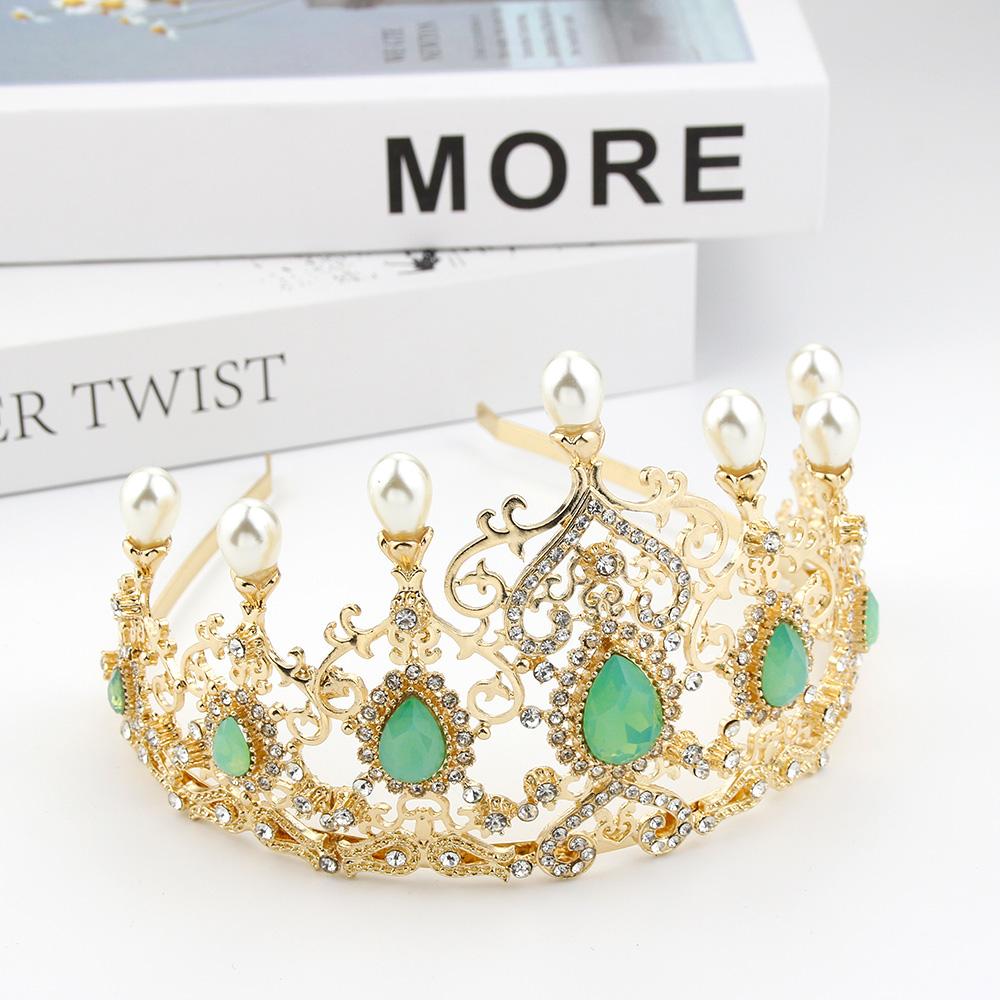 2023 Жемчужный Кристалл Женская Корона Этнические Свадебные Украшения Золотой Цвет Арабская Невеста Бижутерия Подарок