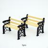 Miniature Dollhouse Park Bench Furniture Alloy DIY Crafts Mini Doll for