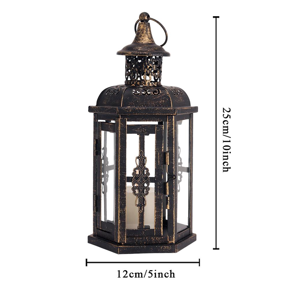Outdoor Garden Candle Holder Lantern Home Decor Gift Bedroom Handle Hanging For Christmas Tabletop Portable Decoration