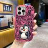 Phone Case: 2D flat design suitable for iPhone 18 17 16 15 14 13 Pro protective case, couple style, heart gesture, Christmas and Halloween gift