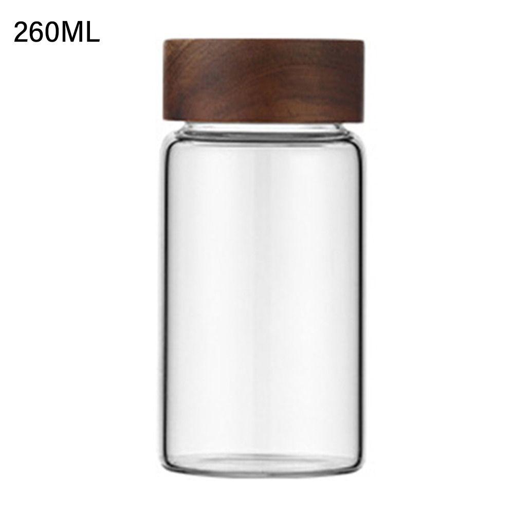 Acacia Wood Miscellaneous Grain With Lids Spice Jars Storage Pots Sealed Can Split Bottle