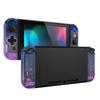 eXtremeRate Clear Handheld Controller Housing for Switch and OLED Includes Full Button Set and Console Case Not and Purple Gradient (D-Pad Version)
