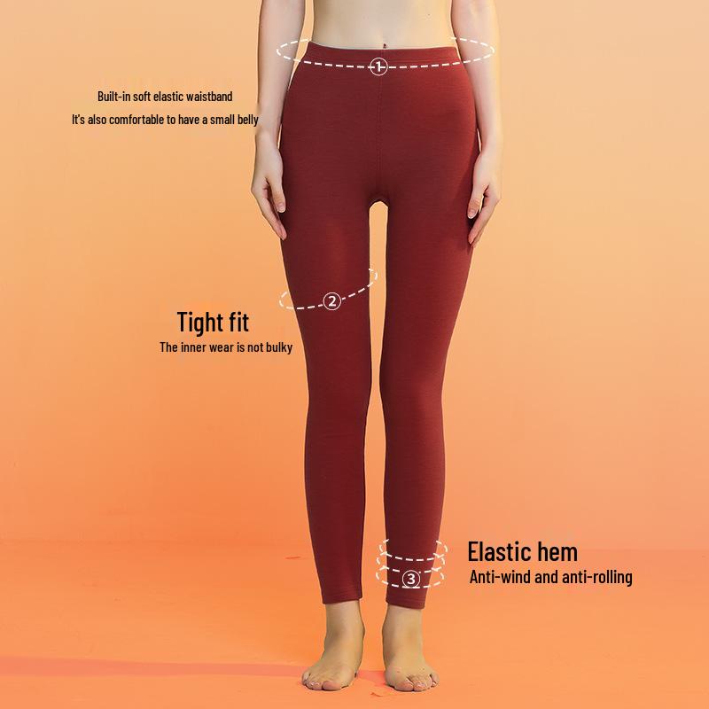 Очень теплые женские леггинсы на флисовой подкладке из шелковой шерсти для осени/зимы