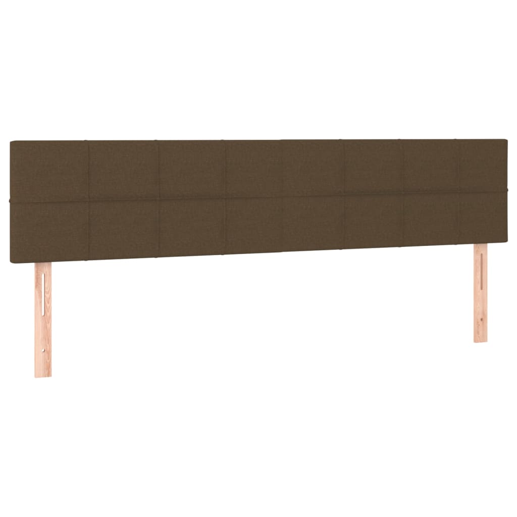 Box Spring Bed with Mattress Dark Brown 160x200 cm Fabric