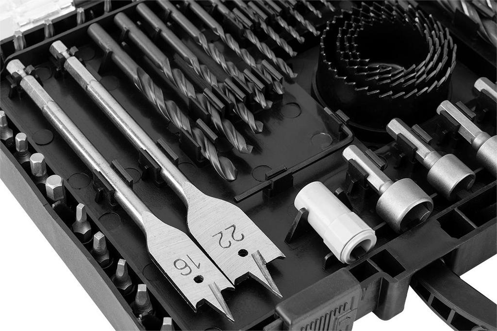 Drill And Bits Set, 90 Pcs. Sockets - T 56H621