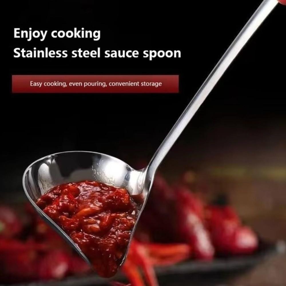 Long Handle Sauce Spoon Duckbill Shape Serving Spoon Duck Mouth Spoon for 2pcs Hot Pot Cooking