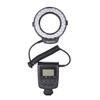 HD 130 Macro LED Ring Flash Light LCD Display 3000 15000K GN15 Power Control with 3 Flash Diffusers 8 Adapter Rings for