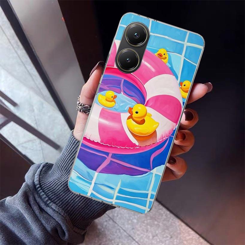 Rubber Ducks Swimming Pool Phone Case For Xiaomi Poco X7 X6 X5 Pro F7 Ultra Redmi 15C 15 13 13C 12 12C 10 10A 10C 9 9A 9C 9T She