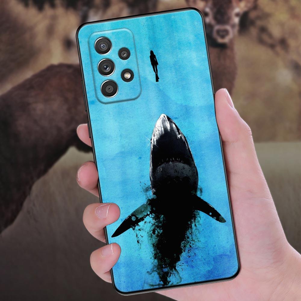 Ocean Whale Shark Animal Phone Case For Samsung Galaxy A57 A56 A37 A55 A36 5G A26 A54 A52 A35 A34 A25 A17 A16 A15 A07 A06 Cover