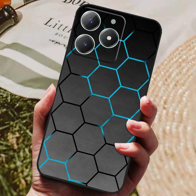 Чехол для Realme C61 Силиконовая задняя крышка Чехол для Realme C63 4G Модные ТПУ чехлы для телефона realme note60 4G Fundas Coque RealmeC61