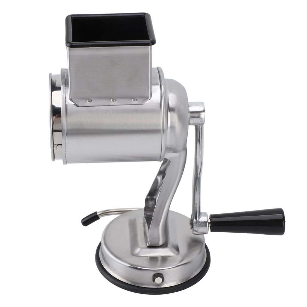 Manual Cheese Grater Shredder Stainless Steel Kitchen Hand Crank Grinder with 5 Interchangeable Blades and Handle for