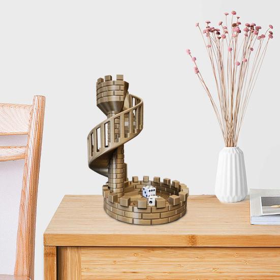 DND Dice Tower with Tray Dice Rolling Tower Dice Board Games Accessories for Role Playing Game Dungeons And Dragons D&D TRPG