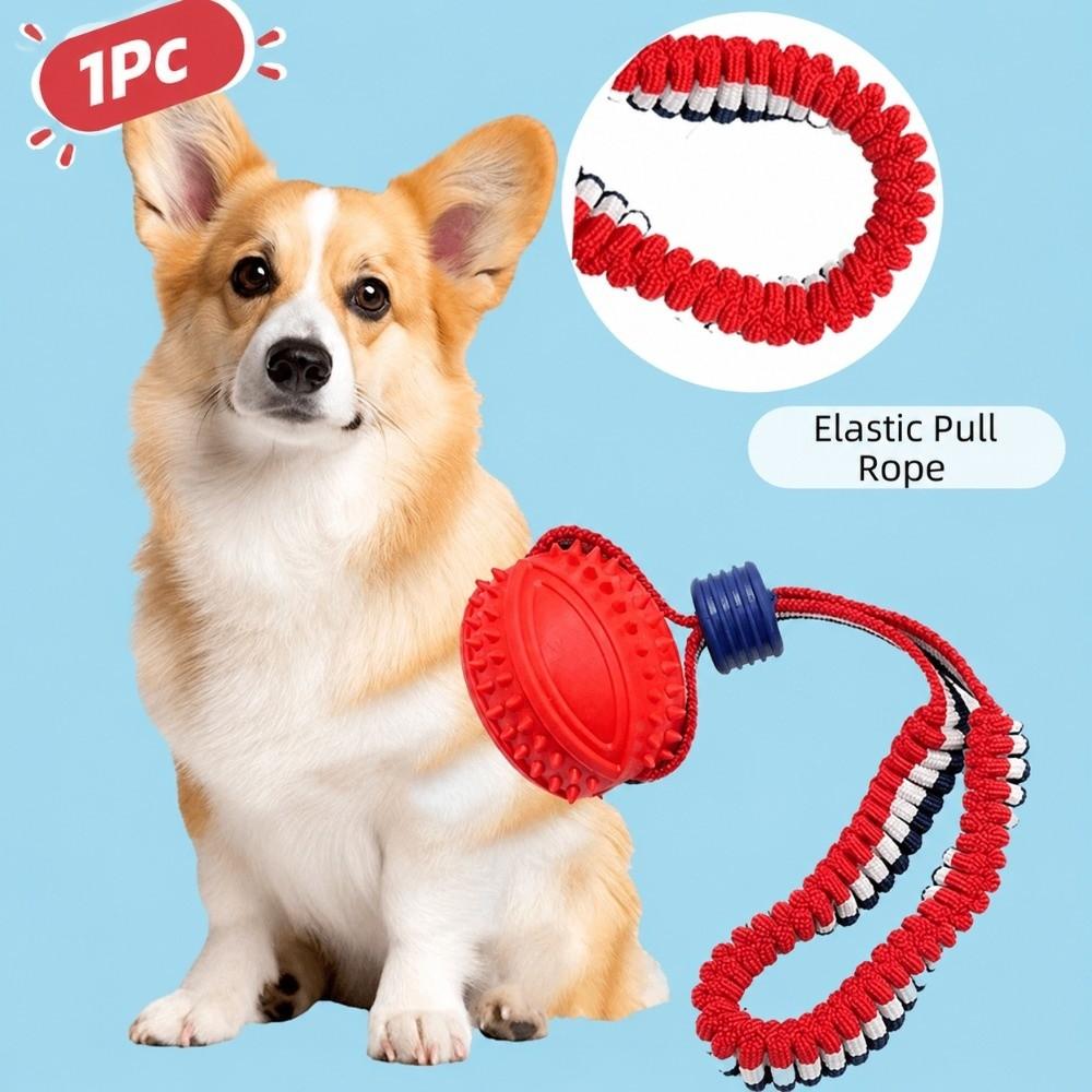Elastic Knot Cotton Rope Dog Toy Teeth Cleaning Dog Training Ball for Small Medium Large Dog