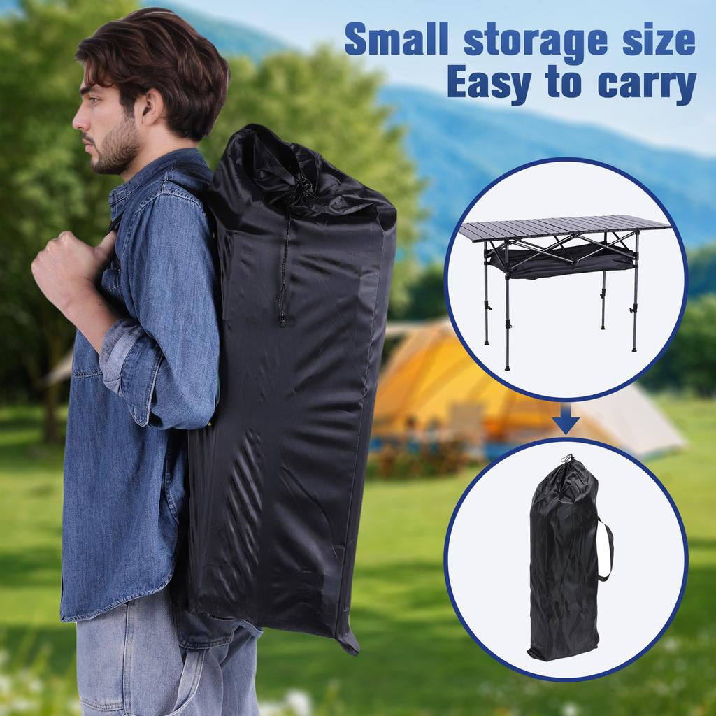 Уличный складной стол Легкий походный подъемный стол Регулируемый сворачивающийся прямоугольный стол для пикника, похода, пляжа, барбекю