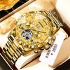 Высококачественные водонепроницаемые мужские автоматические механические часы-скелетон - Известный бренд