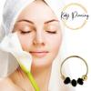 9K Gold Piercing Nose Ring Adorned with 8mm Black Stones - Quality Piercing