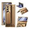 High End Business Pen Slot Hinge Phone Case Bracket Shockproof Cover for Samsung Galaxy Z Fold 7 6 5 4 Tempered Screen Protector