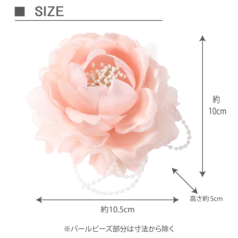 Брошь-клипса корсаж с одним цветком 2WAY жемчужные бусины формальная церемония поступления церемония выпуска свадебная церемония особый случай [Коллекция Журавля]