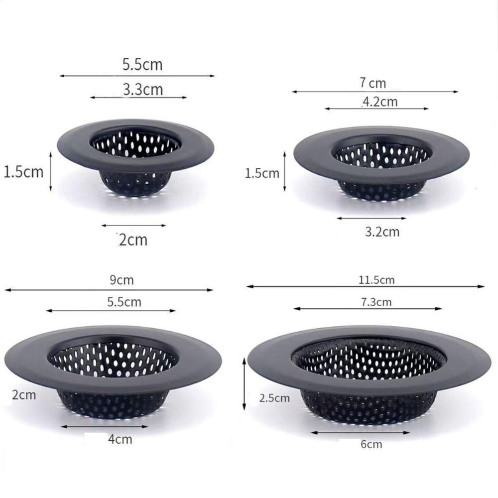 Черный фильтр для кухонной мойки из нержавеющей стали, противозасоряющийся фильтр для сливного отверстия, фильтр для бассейна