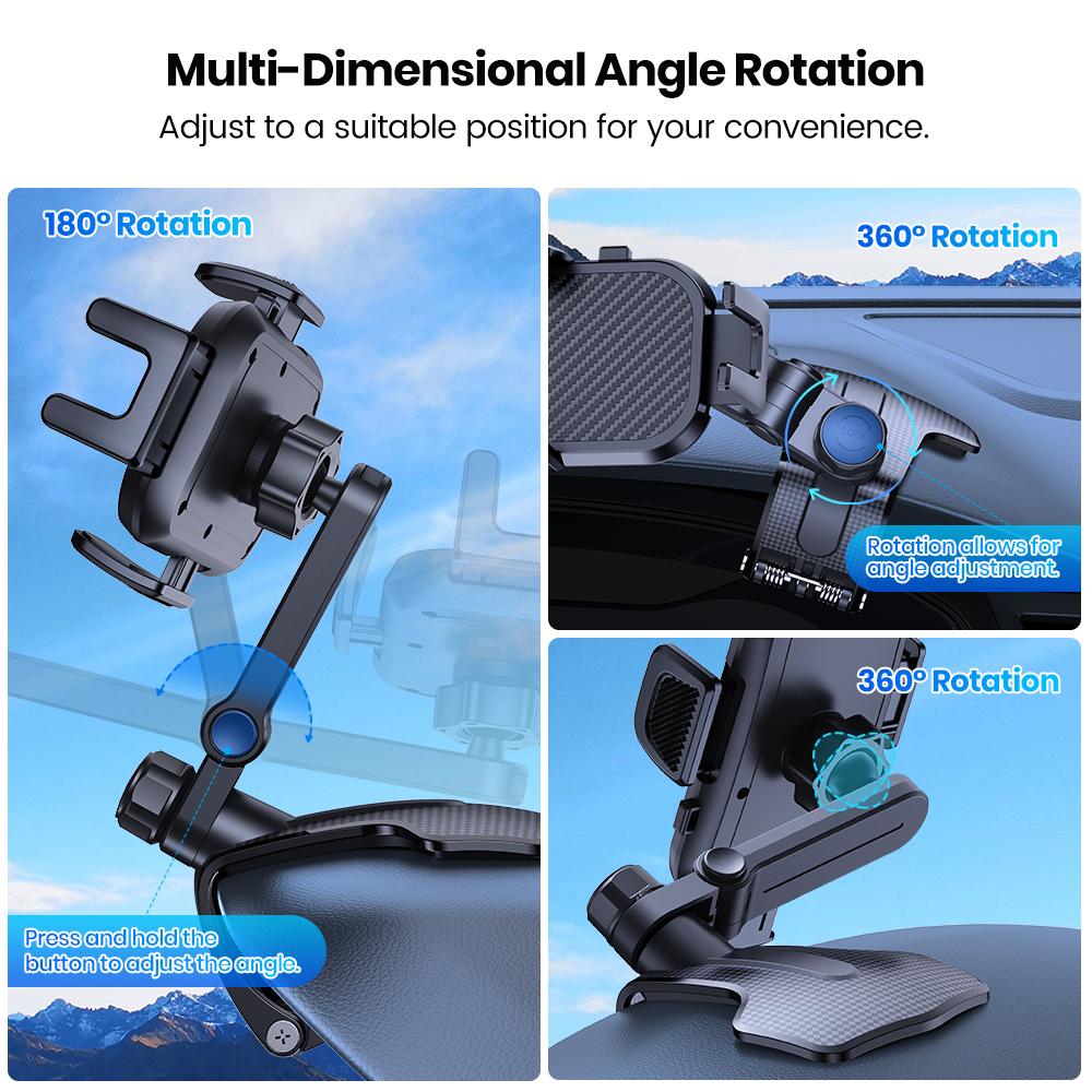 TOPK Car Phone Holder Stand Universal Dashboard Car Clip Mount GPS Bracket Car Mobile Phone Support in Car For iPhone Samsun
