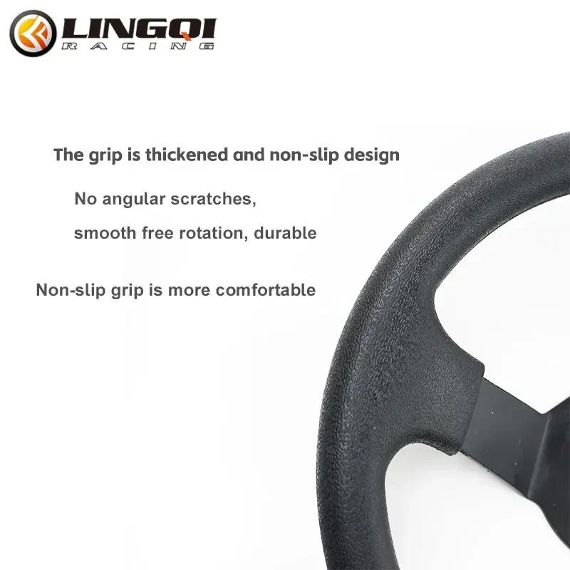 LESQUE Dirt Pit Bike 300mm Steering Wheel 6 Holes Easy Install Motocross Handle Bar For ATV UTV Go Kart 125 150CC Karting