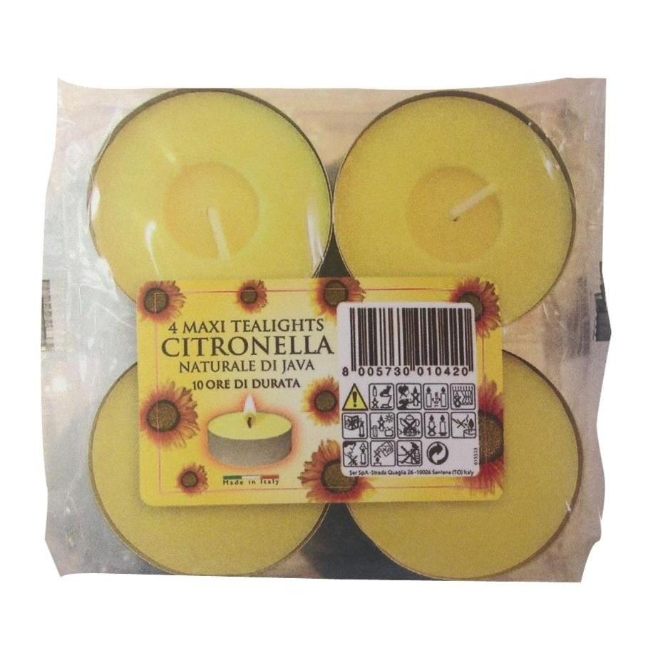 Prices Candles Citronella Maxi Tealights (Pack of 4)