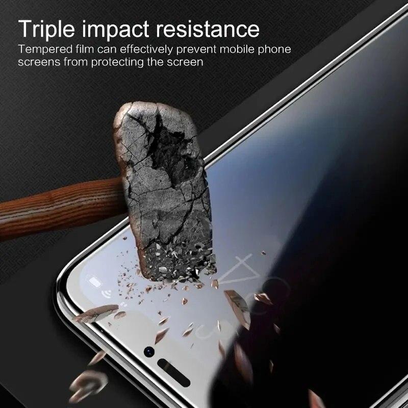 Защитная пленка для экрана конфиденциальности, 4 шт., для iPhone 14 15 PRO MAX, антишпионское стекло для 13 12 11 XS XR, закаленное стекло