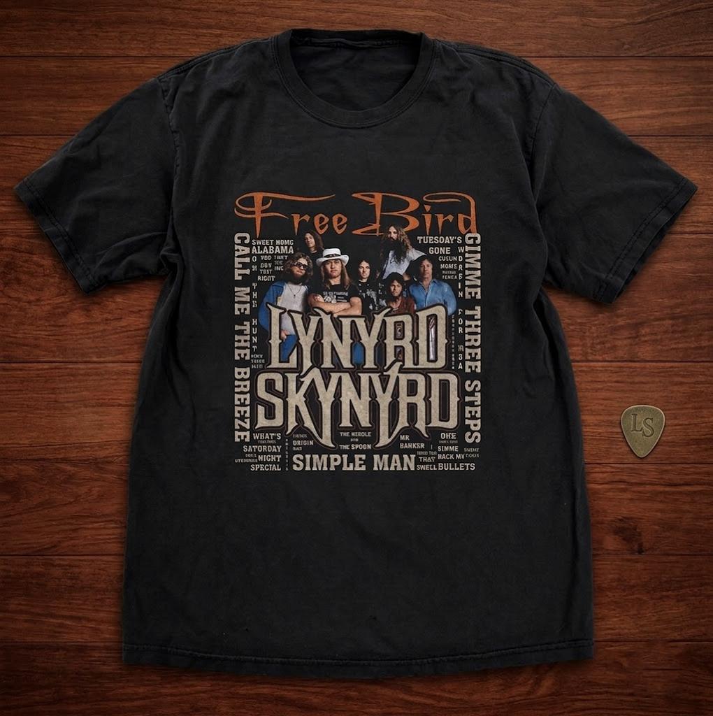 New Lynyrd Skynyrd Greatest Songs T-shirt, Unisex Black T-shirt, Size S To 5XL