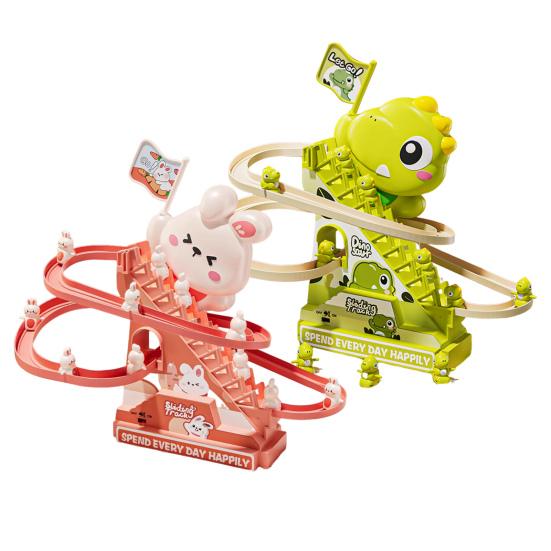 Yousheng электрическая игрушка-горка для скалолазания в виде животных со светодиодной подсветкой и музыкой для детей, обучающая автоматическая лестница для восхождения в виде динозавра и кролика, американские горки