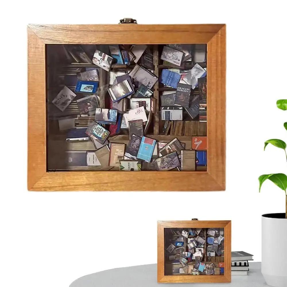 Ручная работа Тревожная книжная полка Домашнее украшение рабочего стола Книжная полка Сенсорные игрушки Статуэтка Статуэтка