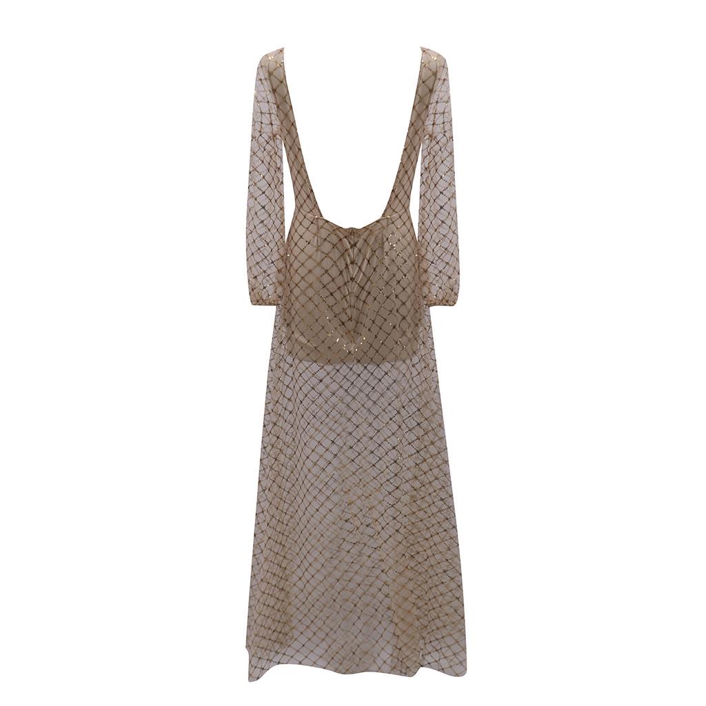 Женщины слинг крест свадьба V-образным вырезом элегантное вечернее вечернее тонкое полое кружевное платье