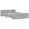 VidaXL Bed Frames Headboard and Footboard Concrete Grey 135x190 Cm 3203792
