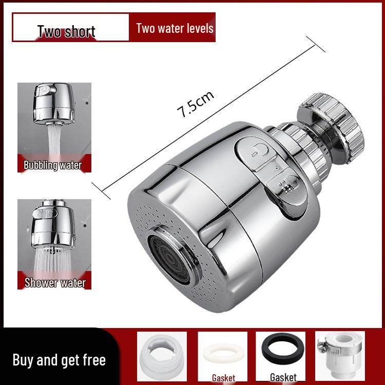 Universal Faucet Extension Tube with Shower Head, Kitchen Filter, and Aerator for Pressurized Water Flow