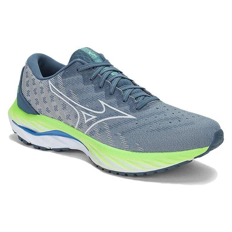 Mizuno Сетчатые шнурованные туфли с круглым носком, плоские, низкие, повседневные, мужские, повседневные туфли, серые J1GC2313