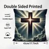 Cross Hot Cushion Cover Plush Fabric Soft DoubleSided Printed Sofa Warm Winter Home Child Gift Pillow Case