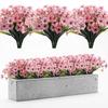 New Outdoor UV Resistant Plastic Plants Garden Porch Decor Artificial Flowers Fake Flowers