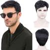 Short Male Wigs Synthetic Hair Casual Wigs for Men Straight Natural Looking Brown Wig Cosplay Costume Party Halloween Daily Use