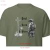 Футболка God Guns and Glory винтажная стираная модная мужская мягкая унисекс стильная повседневная с принтом удобная универсальная уличная одежда