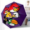 Автоматический зонт Angry Birds Компактный складной дизайн, Прочная ткань для повседневного путешествия, Компаньон для улицы a0822051