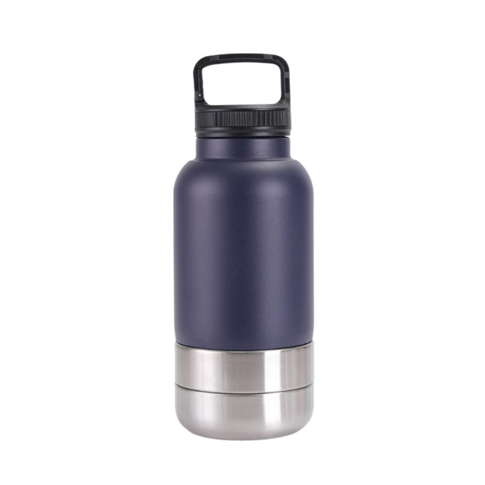 3 in 1 Stainless Steel Pet Water Bottle Multi-layered 32Oz Dog Feeding Bottle Leak-proof Large Capacity Dog Drinking Bottle